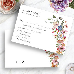 Colourful Boho Meals RSVP Card