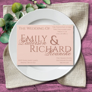 Colourful Boho Minimalist Pinks Invitation