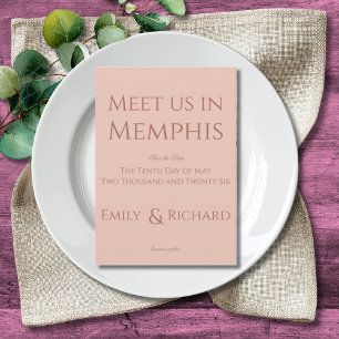 Colourful Boho Minimalist Pinks Save the Date Invitation