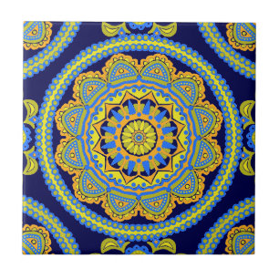 Colourful Boho Moroccan Ceramic Tile