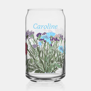 Colourful Boho Pretty Spring Flowers For Her Can Glass