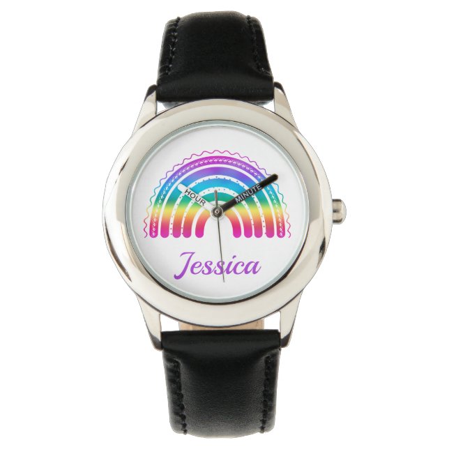 Colourful Boho Rainbow Gradient Watch (Front)