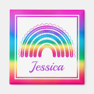 Colourful Boho Rainbow Magnet