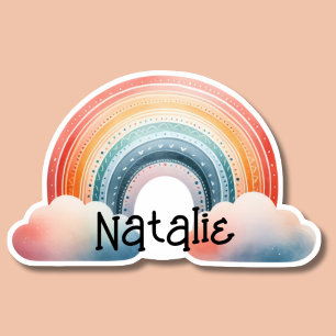 Colourful Boho Rainbow Monogram Waterproof