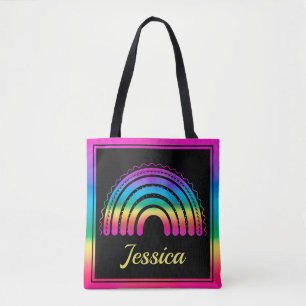 Colourful Boho Rainbow Tote Bag