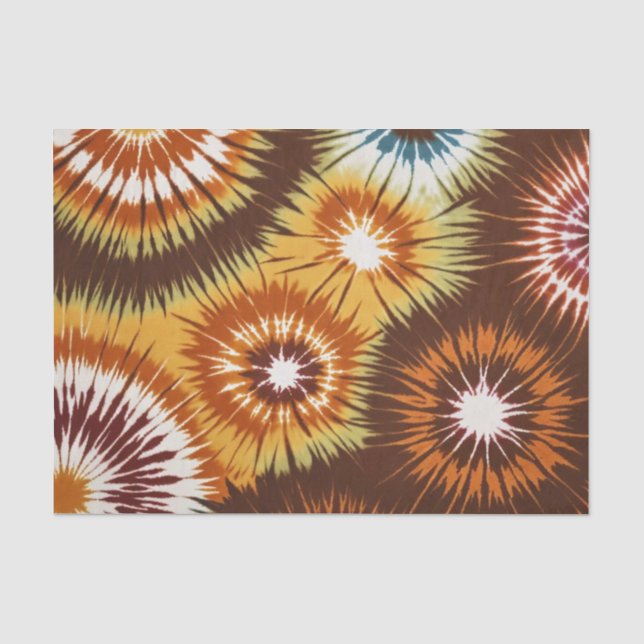 Colourful Boho Starburst Tie Dye Design Tissue Paper (Front)