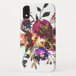 Colourful Boho Watercolor Wildflower Vintage Case-Mate iPhone Case