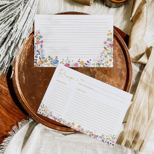 Colourful Boho Wildflower Garden Bridal Recipe Car