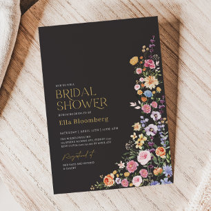 Colourful Boho Wildflower Garden Bridal Shower Invitation