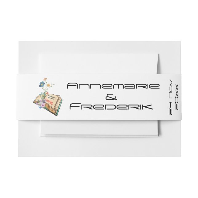 Colourful | Boho | Wildflower Invitation Belly Band (Front Example)