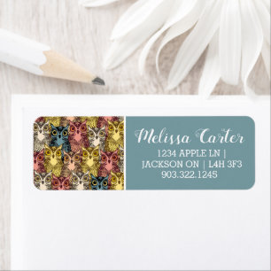 Colourful Boho Woodland Owl Pattern