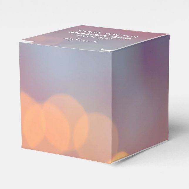 Colourful Bokeh 2" x 2" Party Favour Box (Front Side)