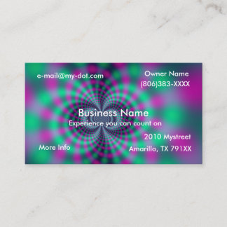 Colourful Bokeh Fractal Business Card