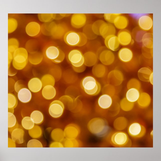 Colourful bokeh lights, Christmas background. Poster (Front)
