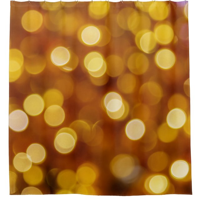 Colourful bokeh lights, Christmas background. Shower Curtain (Front)