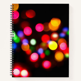 Colourful bokeh lights notebook