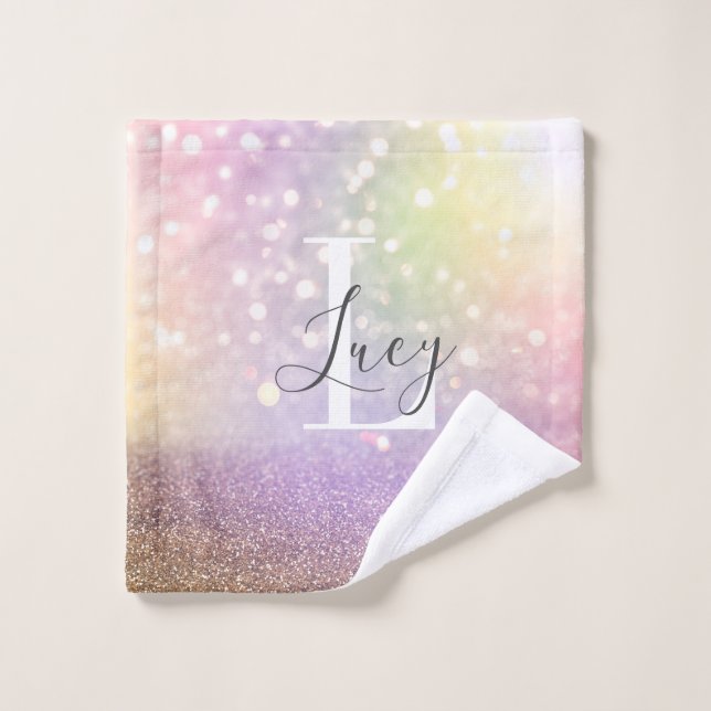 Colourful bokeh lights          wash cloth (Wash Cloth)