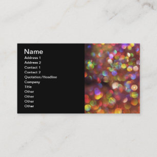 Colourful Bokeh Pattern Business Card