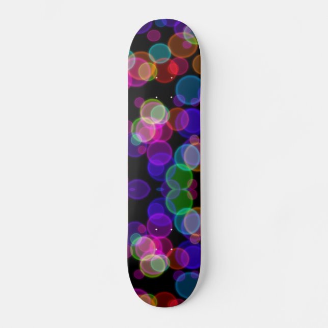 Colourful Bokeh Skateboard (Front)
