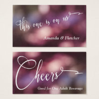 Colourful Bokeh & Typography Drink Tickets