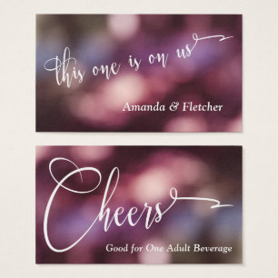 Colourful Bokeh & Typography Drink Tickets