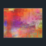 Colourful Bold Abstract Painting Postcard<br><div class="desc">A multicolored abstract painting created with bold and lively brushstrokes. Colours in this artwork include  purple pink red orange and green.</div>