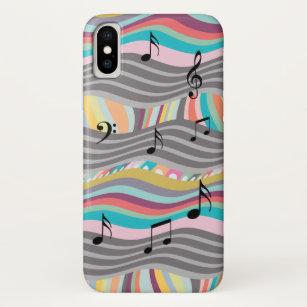 Colourful, Bold Abstract Piano Sheet Music Design Case-Mate iPhone Case