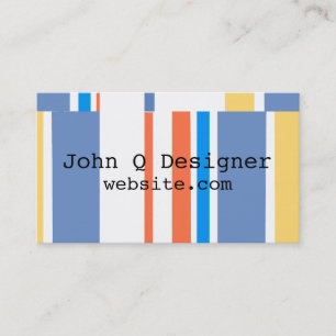 colourful bold business card template with stripes
