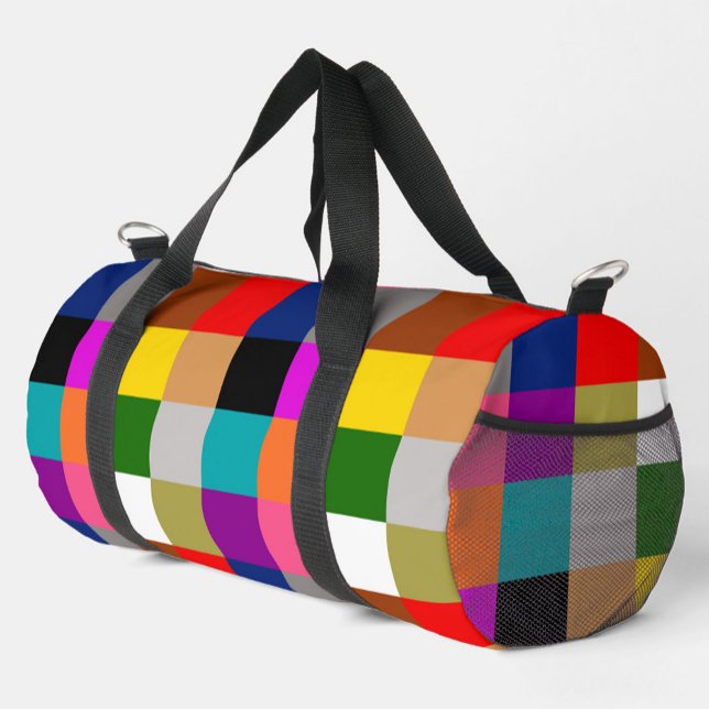 Colourful Bold Colour Blocks Pattern Design  Duffle Bag (Creator Uploaded)