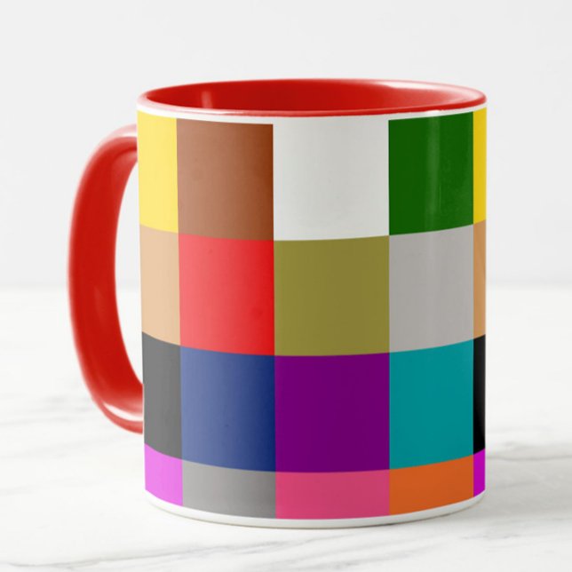 Colourful Bold Colour Blocks Pattern Design  Mug (Creator Uploaded)
