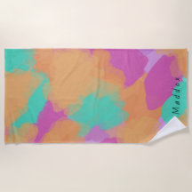 Colourful Bold Modern Artist Pattern + Custom Name