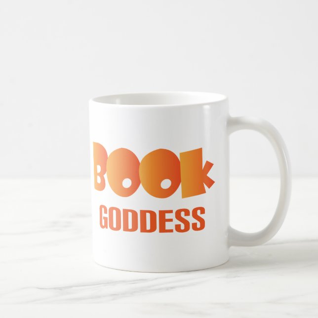 Colourful Book Goddess Reading Gift Coffee Mug (Right)