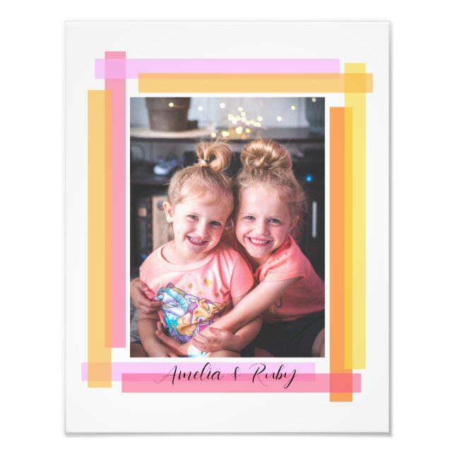 Colourful Border - Photo Art Gift Print (Front)