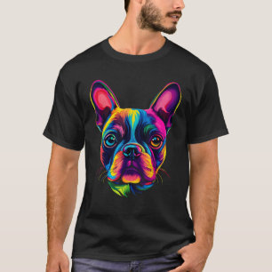 Colourful Boston Terrier Face Cute Dog Lover Men T-Shirt