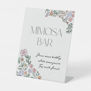 Colourful Botanical Bridal Shower Mimosa Sign