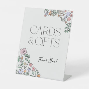 Colourful Botanical Cards & Gifts Pedestal Sign