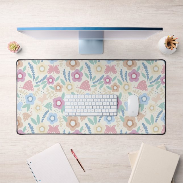 Colourful Botanical Desk Mat Design (Office 1)
