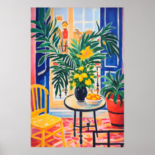 Colourful Botanical Plant Poster, Vibrant Poster
