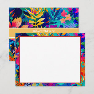 Colourful Botanical Stationery I Tropical Floral Card