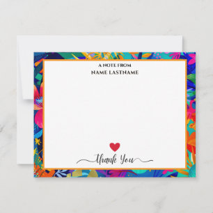 Colourful Botanical Stationery I Tropical Floral N Card