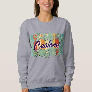 Colourful botanical vibrant text design sweatshirt