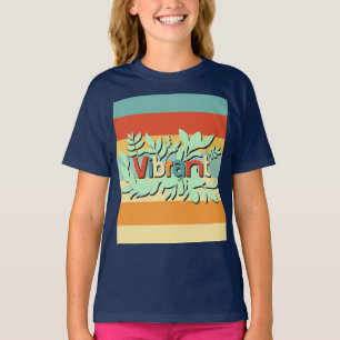 Colourful botanical vibrant text design T-Shirt