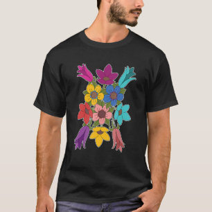 Colourful Botany Flower Blossoms Gardener Beautifu T-Shirt