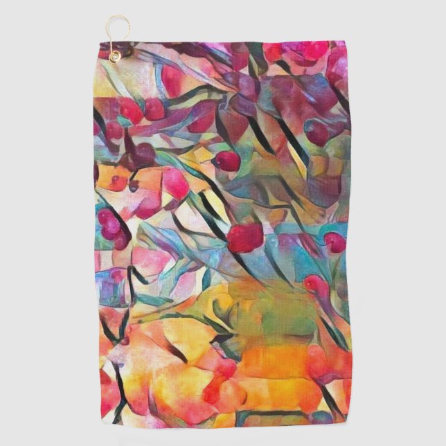 Colourful Bottles Golf Towel (Front)