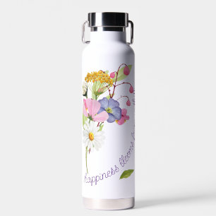Colourful Bouquet Custom Water Bottle