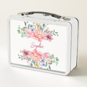 Colourful Bouquet  Metal Lunch Box