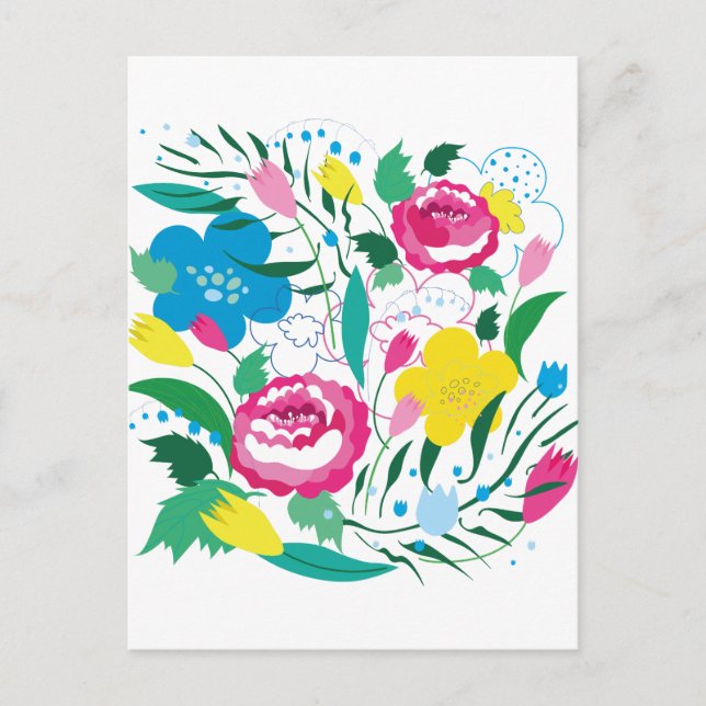 Colourful bouquet. postcard (Front)