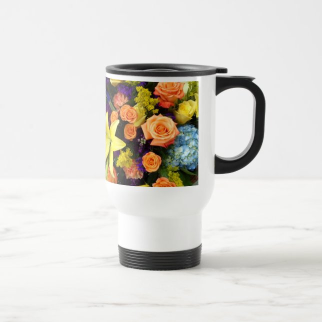 Colourful Bouquet Travel Mug (Right)