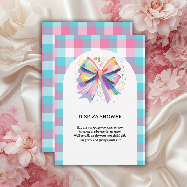 Colourful Bow Baby Shower Enclosure Card (Creator Uploaded)