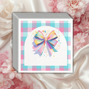 Colourful Bow Baby Shower Napkin